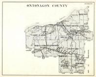 Otonagon County, Carp Lake, Rockland, Greenland, Bohemia, Bergland, Matchwood, McMillan, Stannard, Haght, Michigan State Atlas 1930c